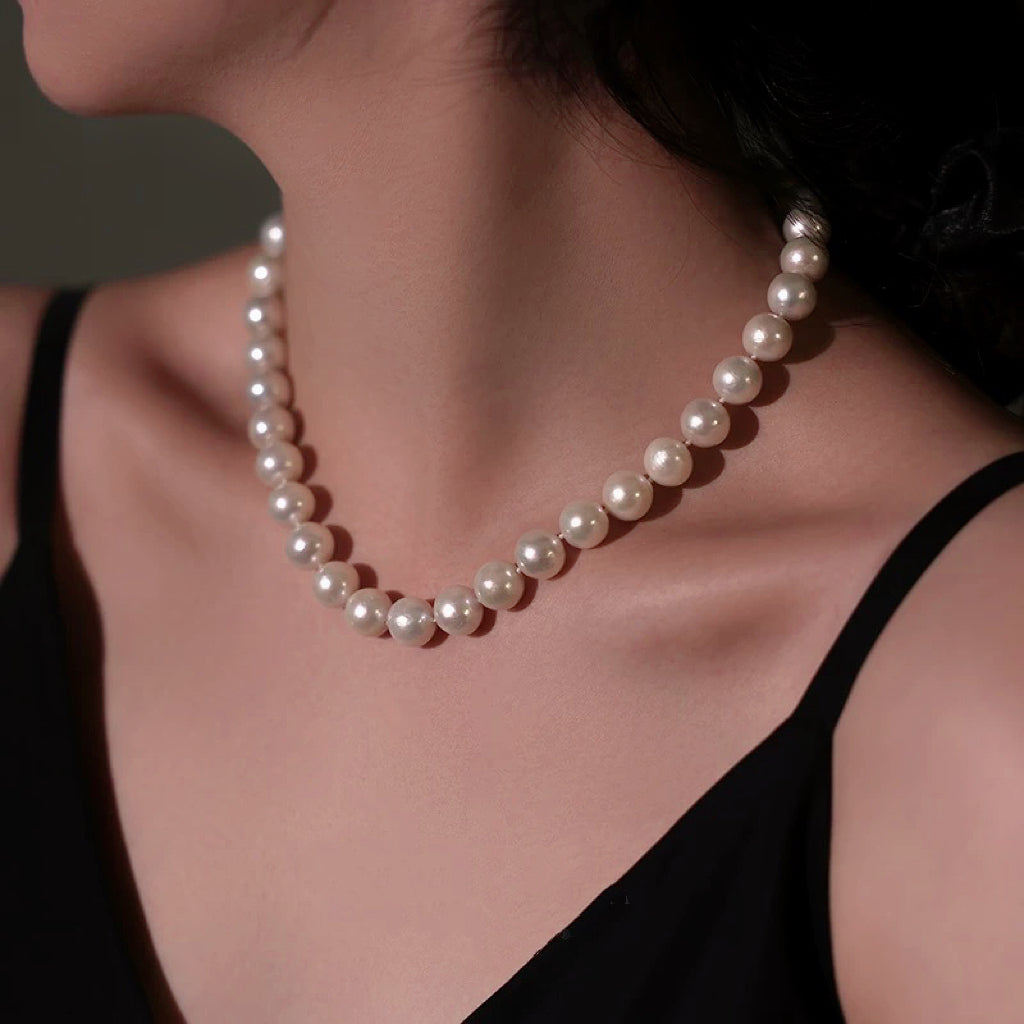 Top Luster Big Core Edison Pearl Necklace