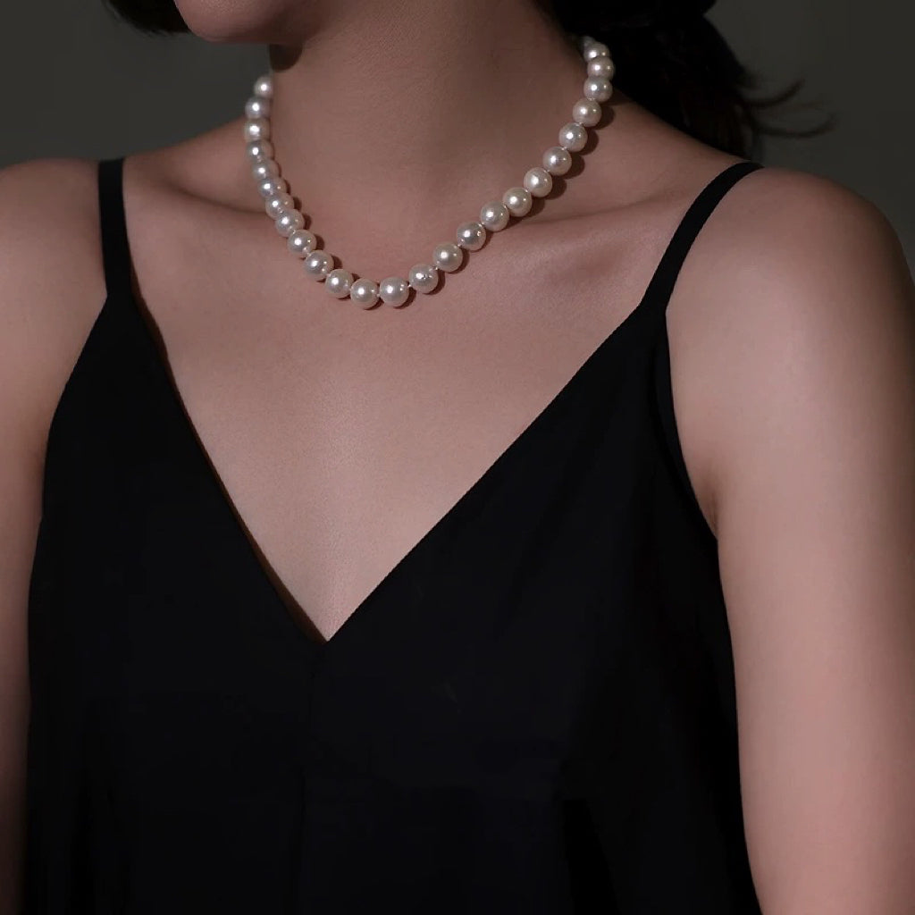 Top Luster Big Core Edison Pearl Necklace