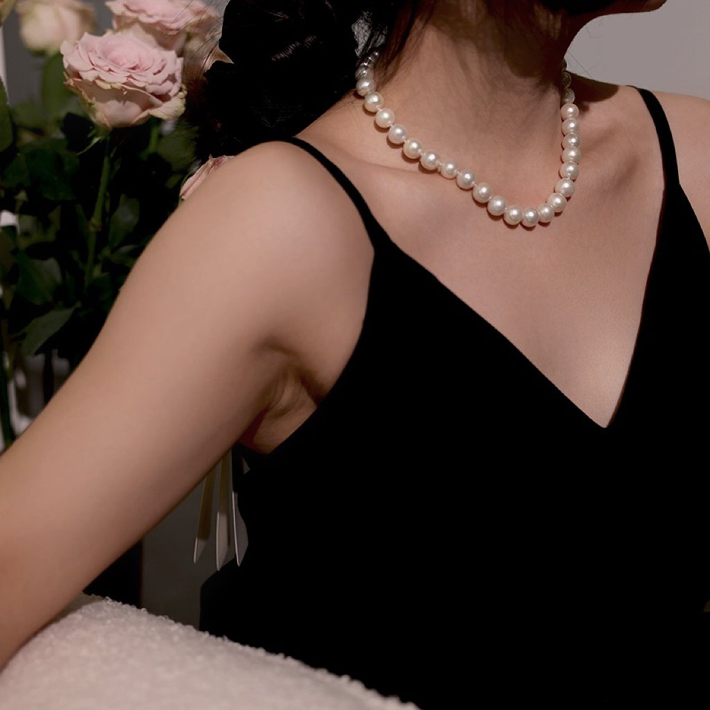 Top Luster Big Core Edison Pearl Necklace