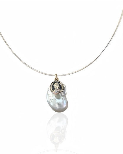 Cashew&Coin Baroque Necklace
