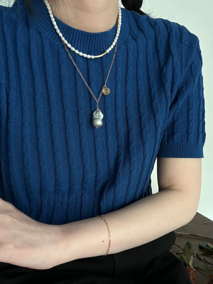 Blue Blood Baroque Necklace