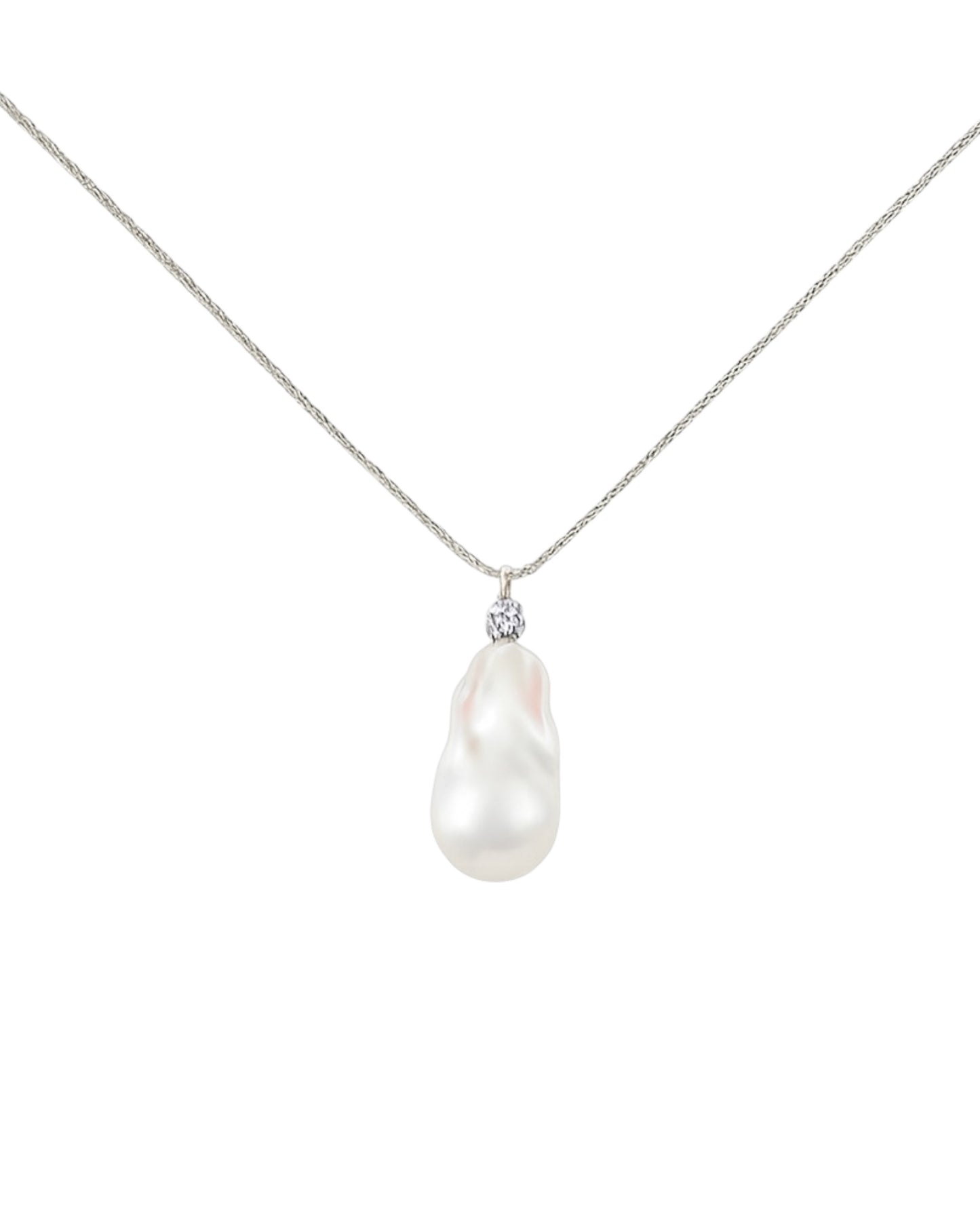 Princess Diana Silver Baroque Pendant