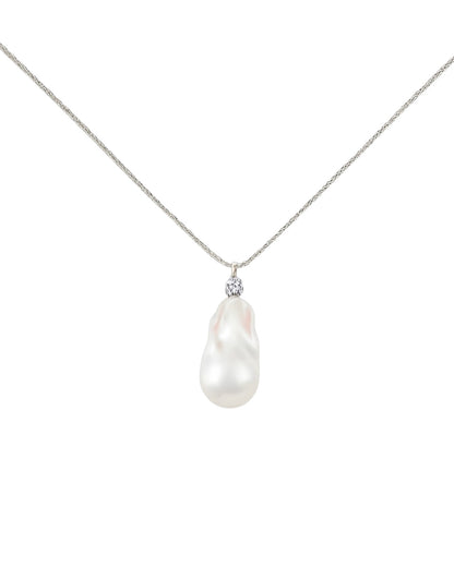 Princess Diana Silver Baroque Pendant