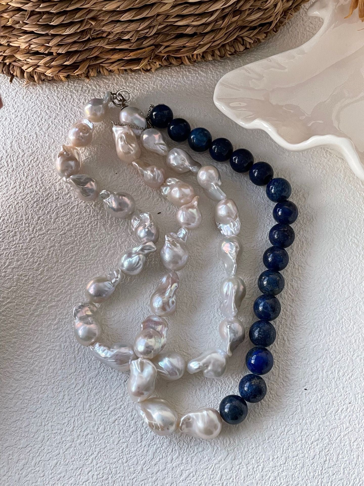 Bone Baroque Necklace
