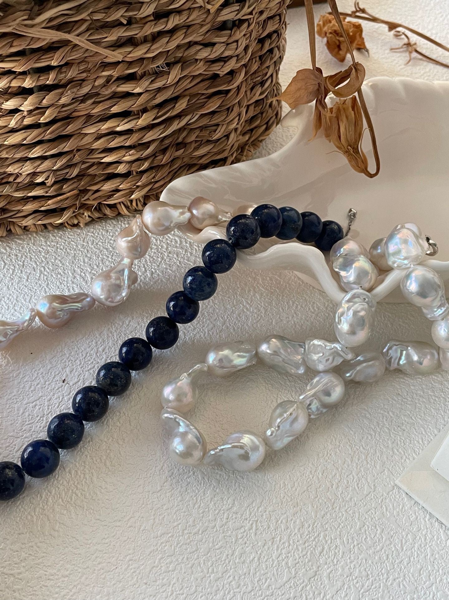 Bone Baroque Necklace