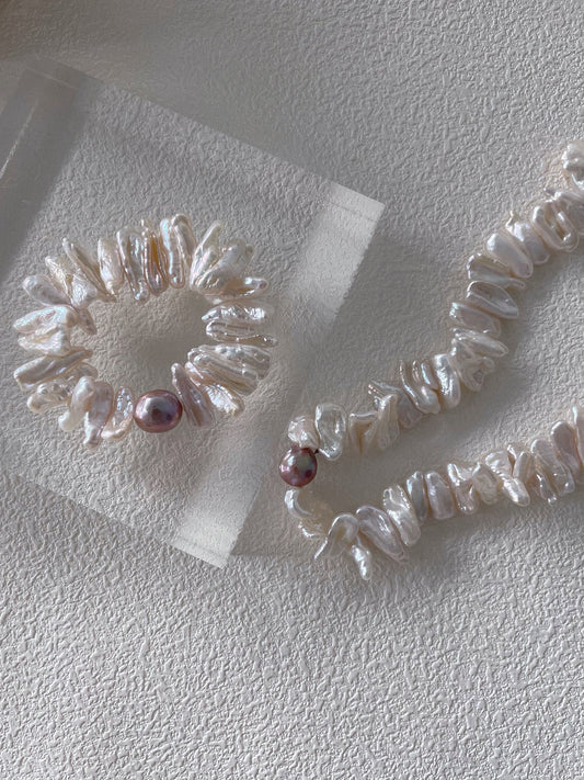 Purple Garlands Pearls Set