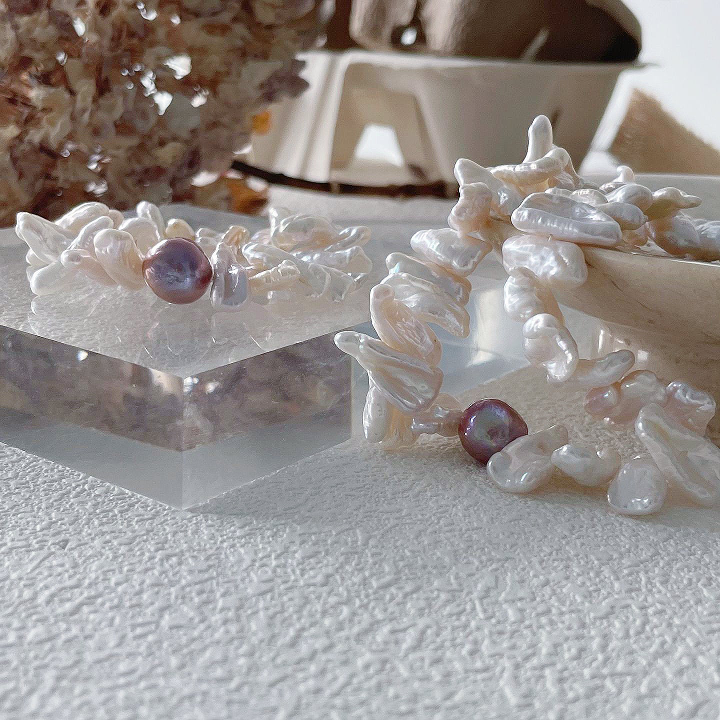 Purple Garlands Pearls Set