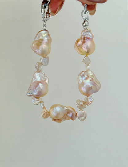 ‘Rose Garden’ Pink Baroque Bracelet