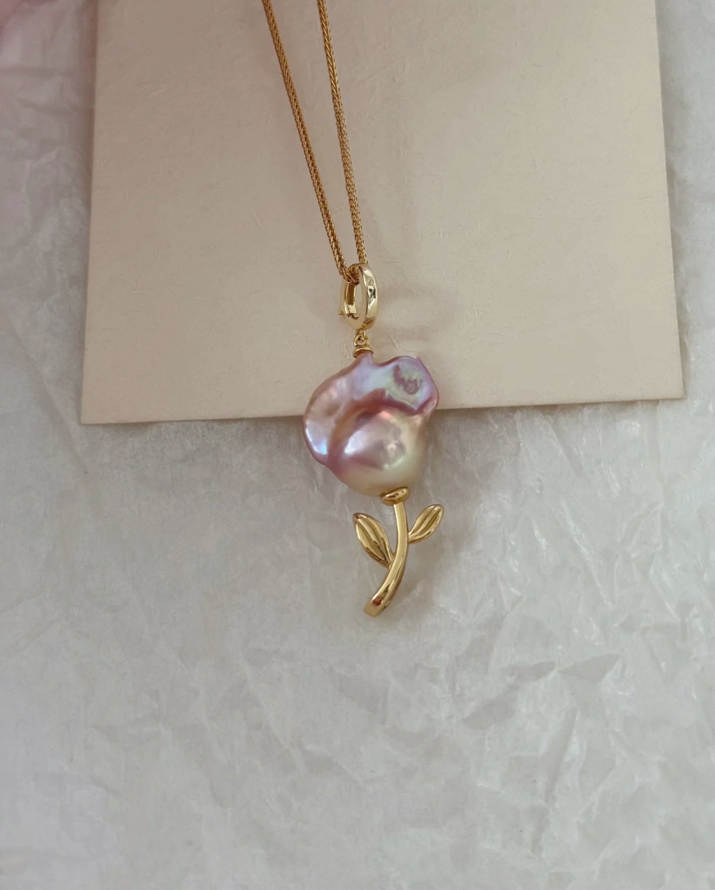‘Rose Garden’ Golden Dual-Use Baroque Necklace