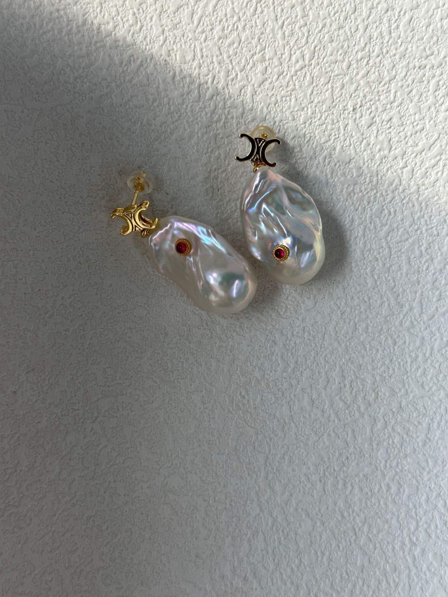 Ruby Eye Baroque Earrings