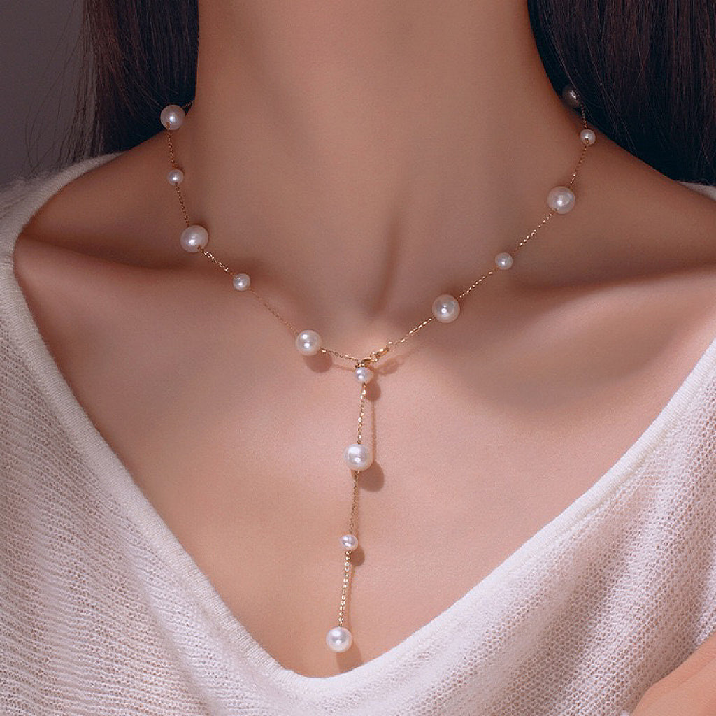 ‘Starry Night’ natural freshwater pearl necklace