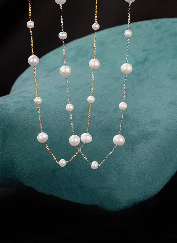 ‘Starry Night’ natural freshwater pearl necklace