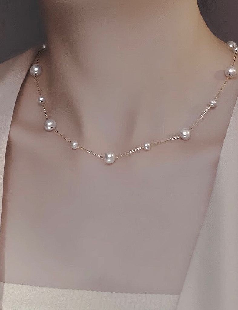 ‘Starry Night’ natural freshwater pearl necklace