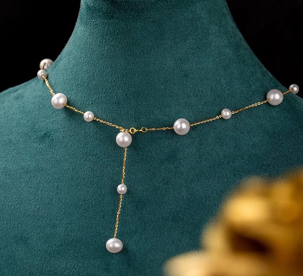 ‘Starry Night’ natural freshwater pearl necklace