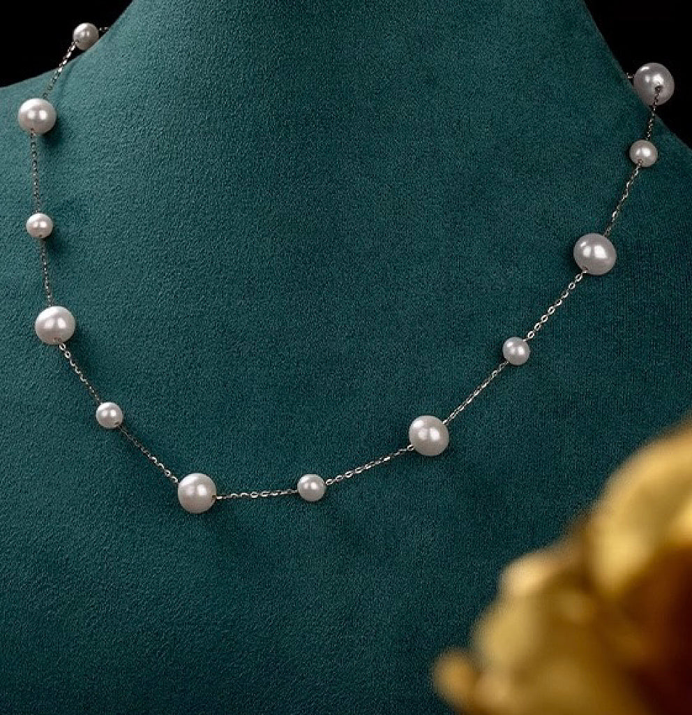 ‘Starry Night’ natural freshwater pearl necklace