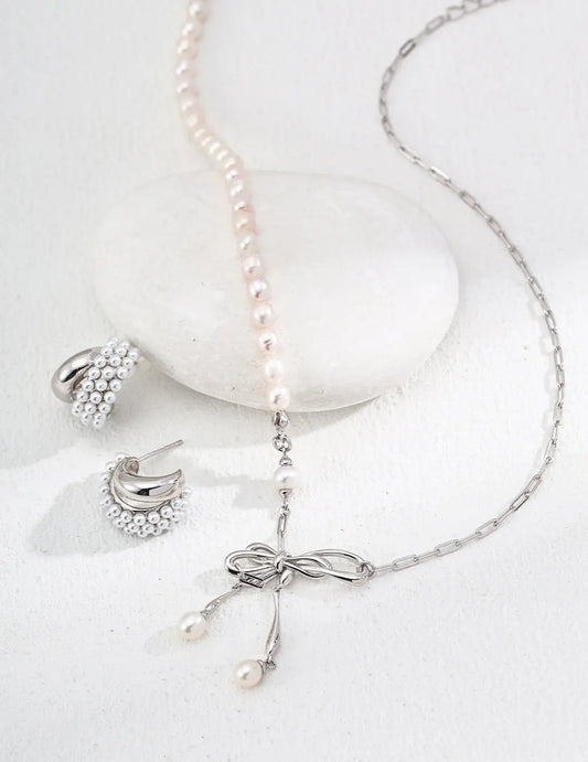 Butterfly Delicate Pearl Necklace Synichoe