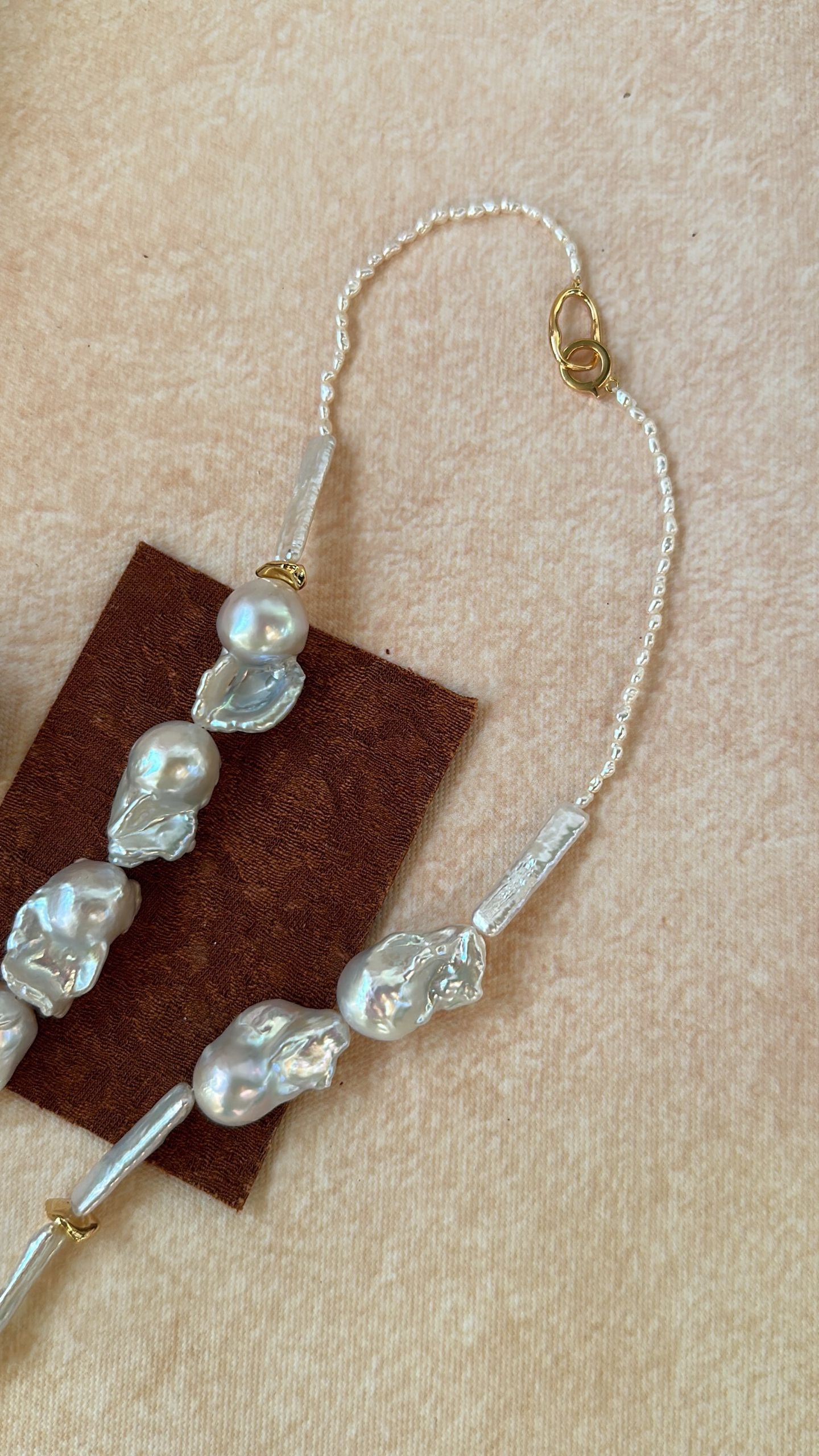 Barnwind Baroque Pearl Necklace with Metallic Accents