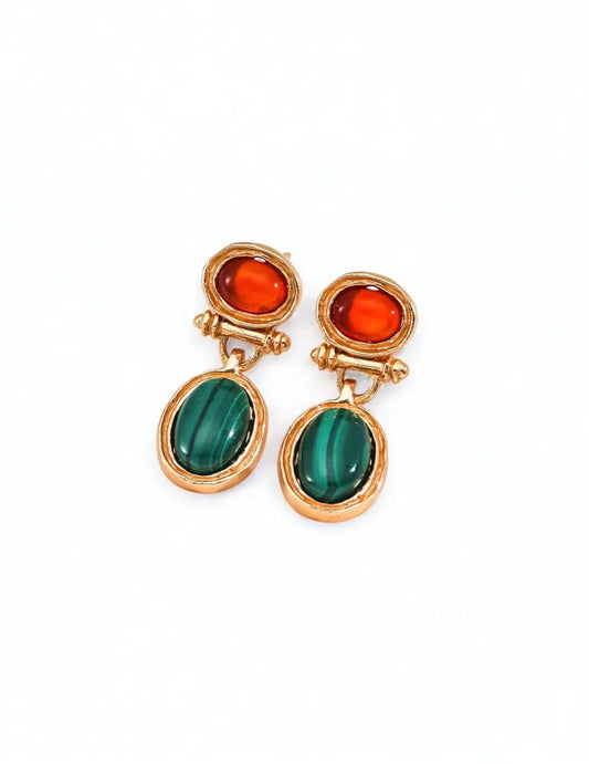 Boutique Malachite & Red Agate Earring My Store