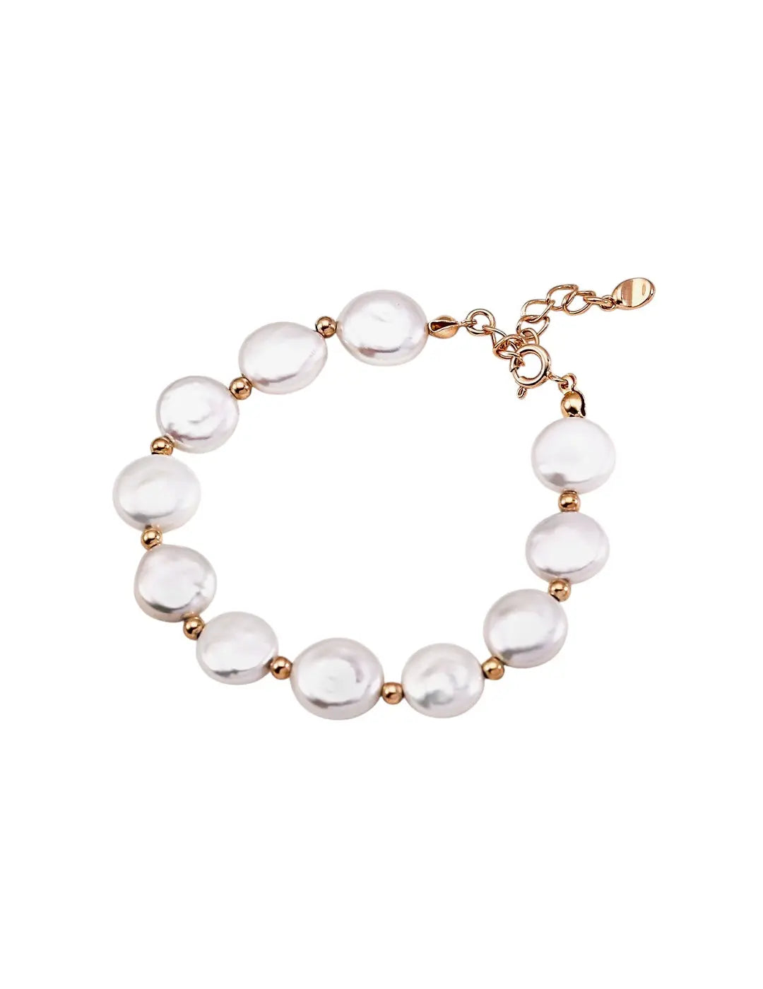 Lustre Flat Style Pearls Bracelet My Store