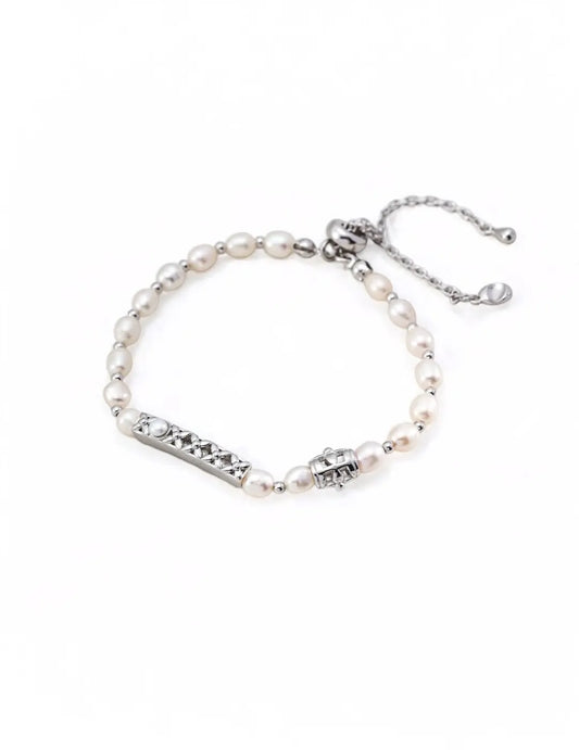 Code Clasp Pearls Bracelet My Store