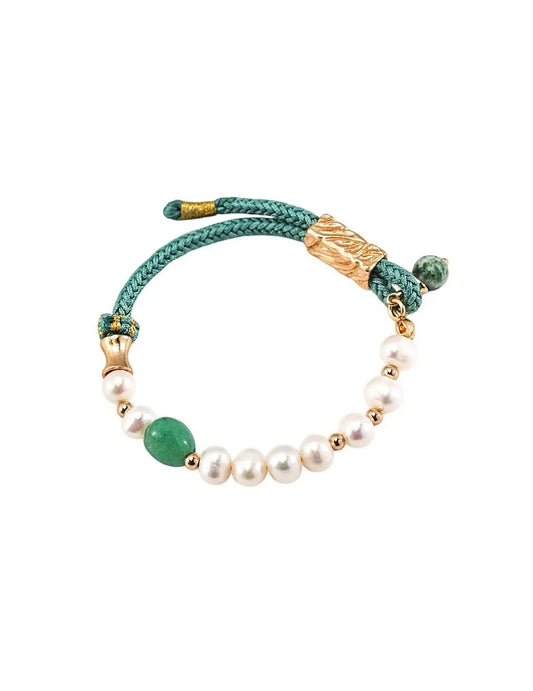 Natural pearl& Jade Knotting Bracelet My Store