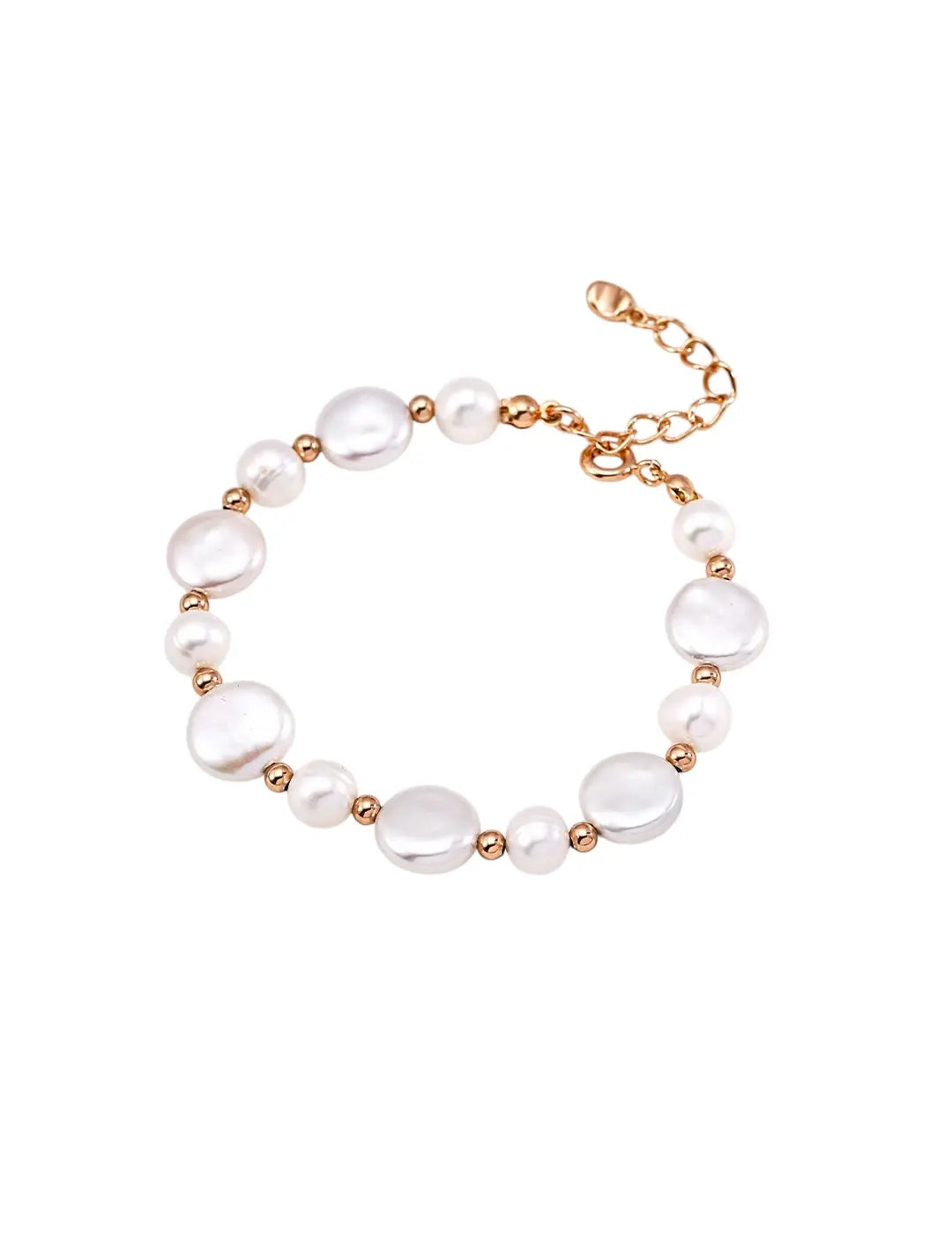 Lustre Flat Style Pearls Bracelet My Store