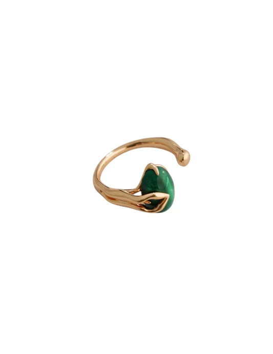 Malachite & Agate Spring Ring Synichoe