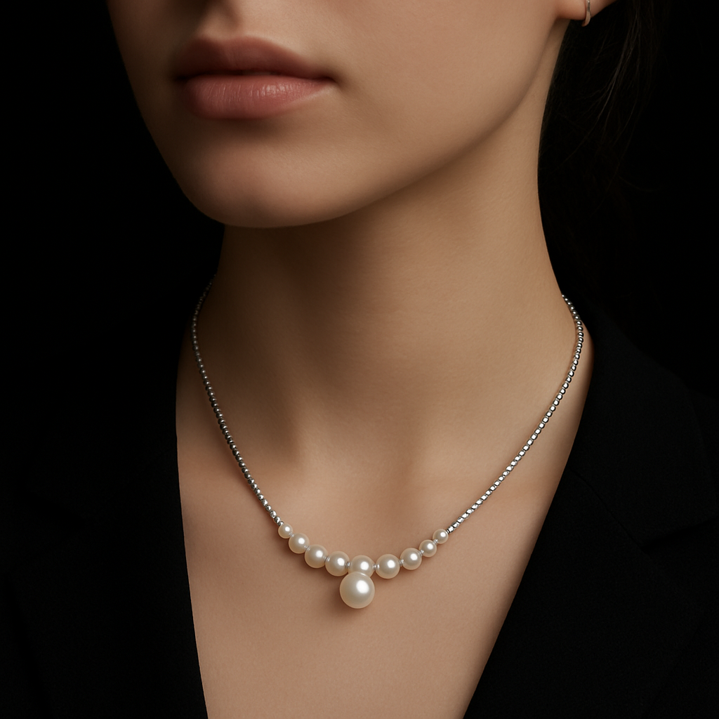 'Nova Grace' Natural Freshwater Pearl Necklace