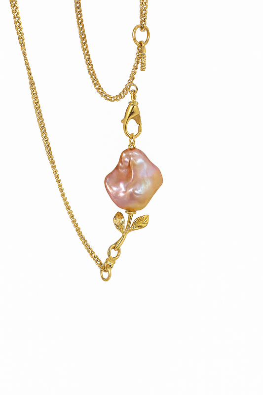 ‘Rose Garden’ Golden Dual-Use Baroque Necklace
