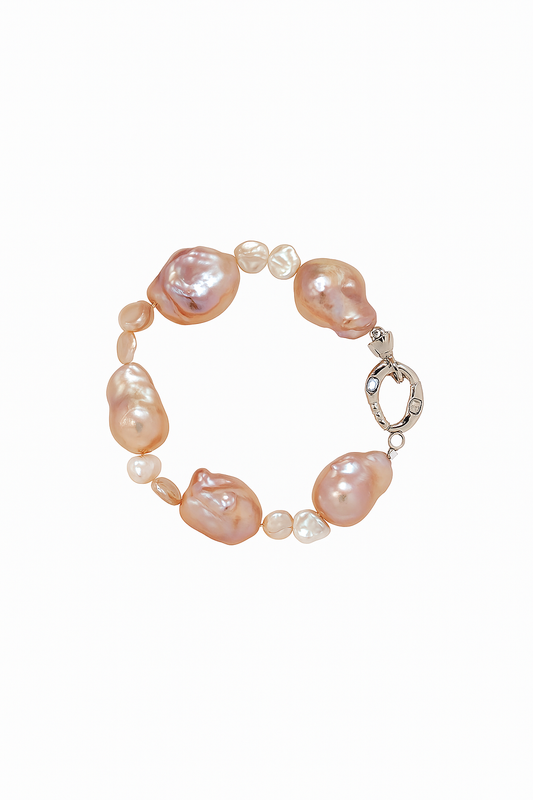 ‘Rose Garden’ Pink Baroque Bracelet