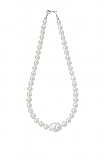 Natural Creamy Angel Pearl Necklace