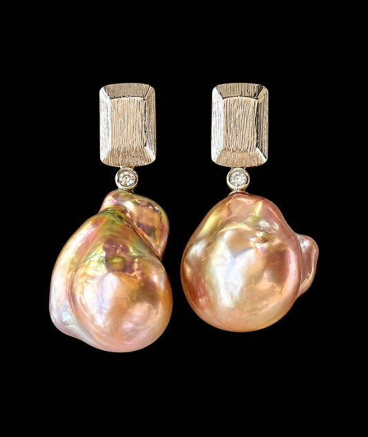 Colorful Neon Baroque Stud Earrings