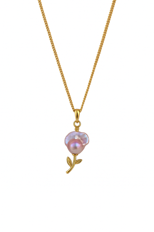 ‘Rose Garden’ Golden Dual-Use Baroque Necklace