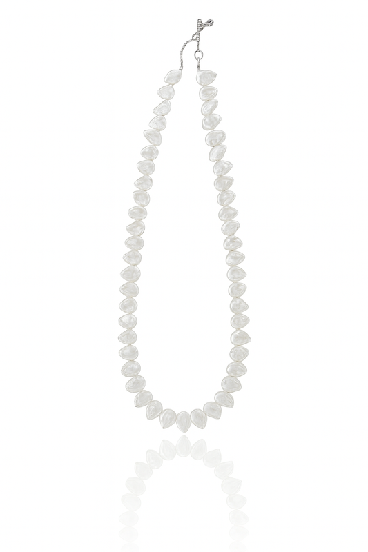 Lunar Debris Ice Flower Keshi Pearl Necklace
