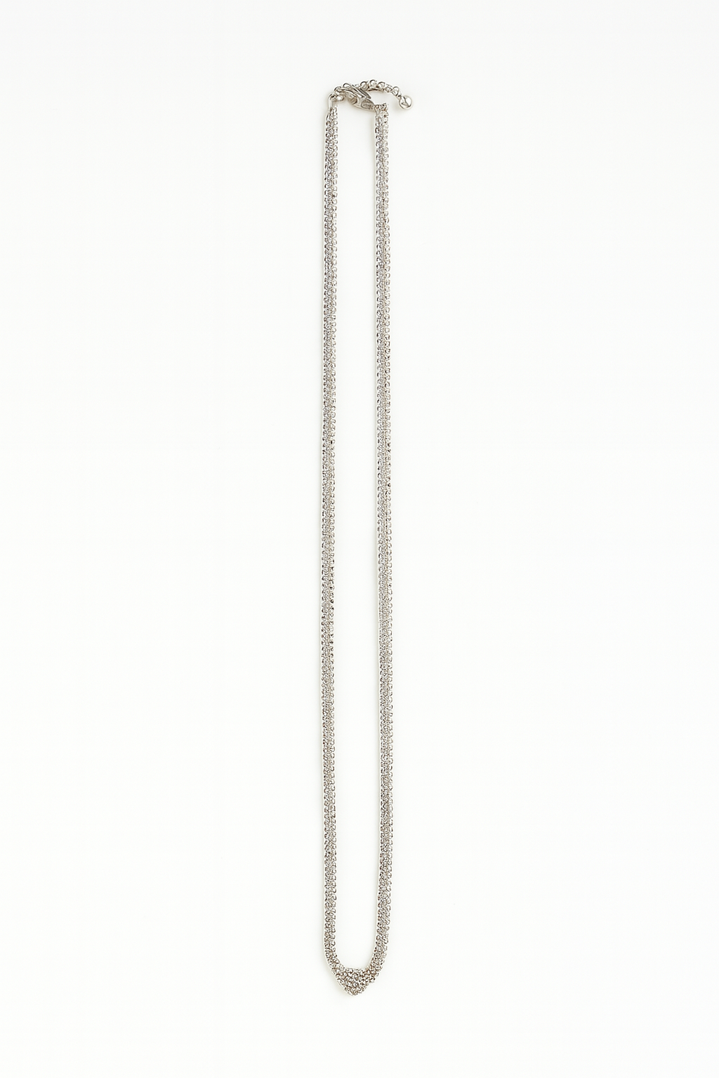 Silver and Blue Flow・Natural Keshi Pearl Silver Knot Necklace