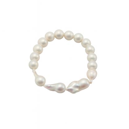 Cream Beads Baroque Pearl Bracelet