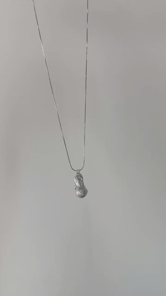 Princess Diana Silver Baroque Pendant